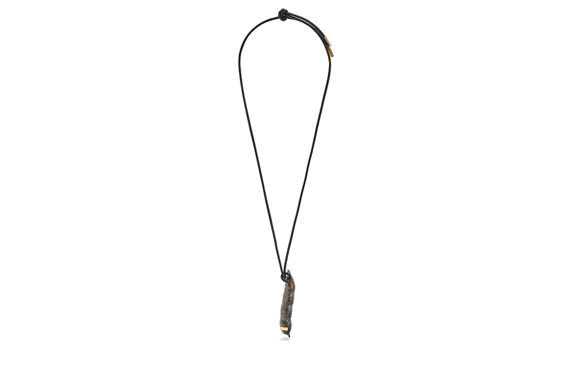 (Women) LOEWE Bean-Shaped Pendant Necklace for Women - Brown. J000241X12 圖 3