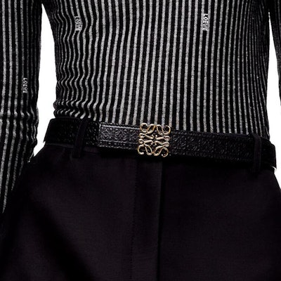 (W) LOEWE 黑色小牛皮腰带搭配光滑扣环 2.8cm. E619Z26X02-1206 Purchase (W) LOEWE 黑色小牛皮腰带搭配光滑扣环 2.8cm. E619Z26X02-1206