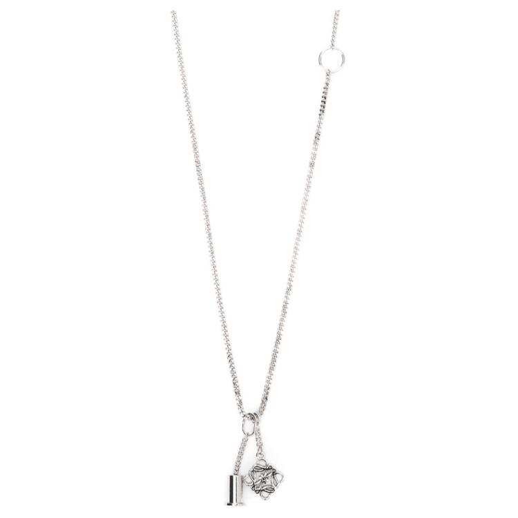 (Women) LOEWE Brass Pendant Necklace Silver Fashion Accessory N691420X01