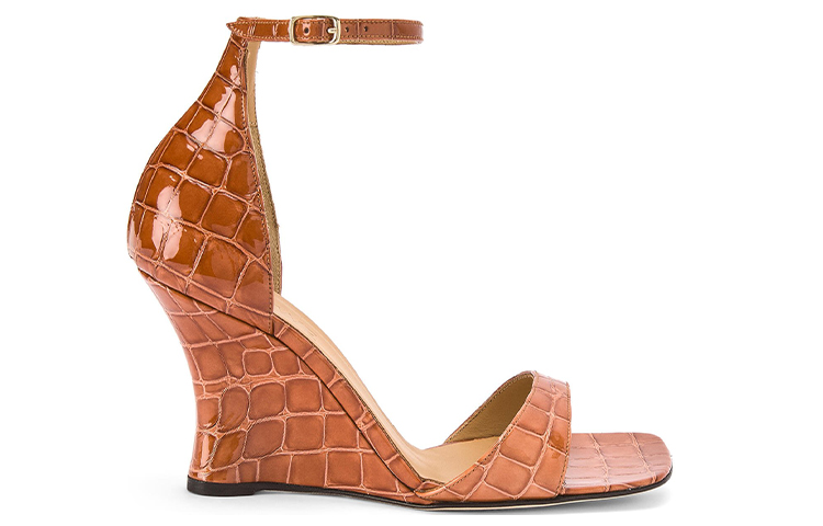 Order (W) 罗意威橙色小牛皮时尚坡跟拖鞋 L815S10X12-2675