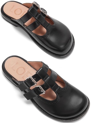 (W) 로에베 캄포 메리제인 뮬 (블랙) L815379X83-1100 Shop (W) 로에베 캄포 메리제인 뮬 (블랙) L815379X83-1100