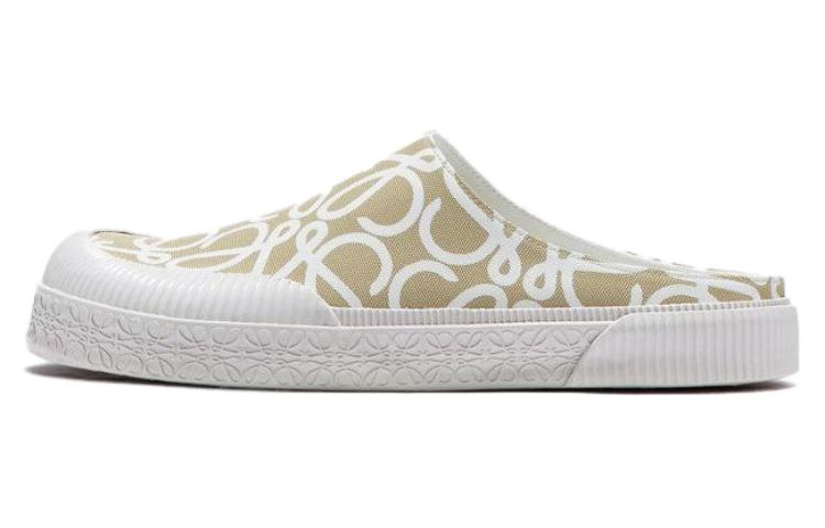 (W) LOEWE Canvas Slipper 'Brown & White CMFT'