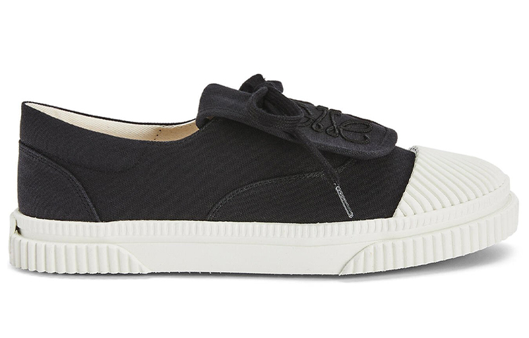 Order LOEWE 繫帶運動休閒帆布鞋 女款 黑色