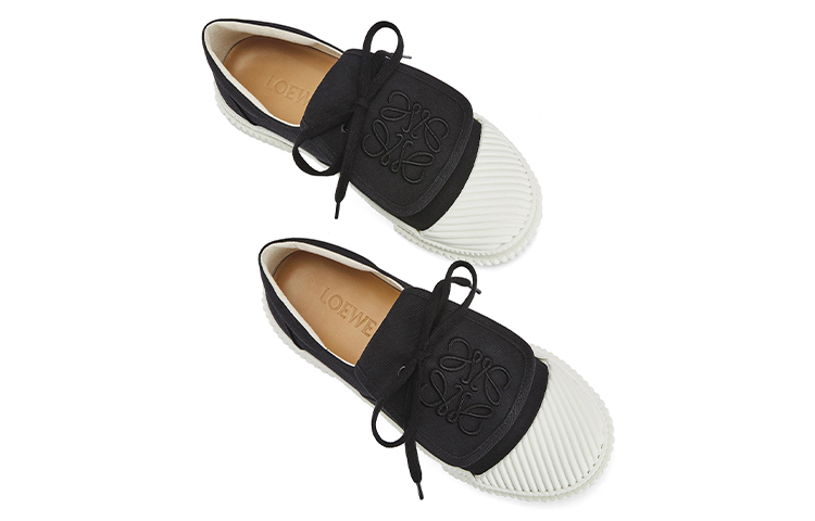Purchase LOEWE 繫帶運動休閒帆布鞋 女款 黑色