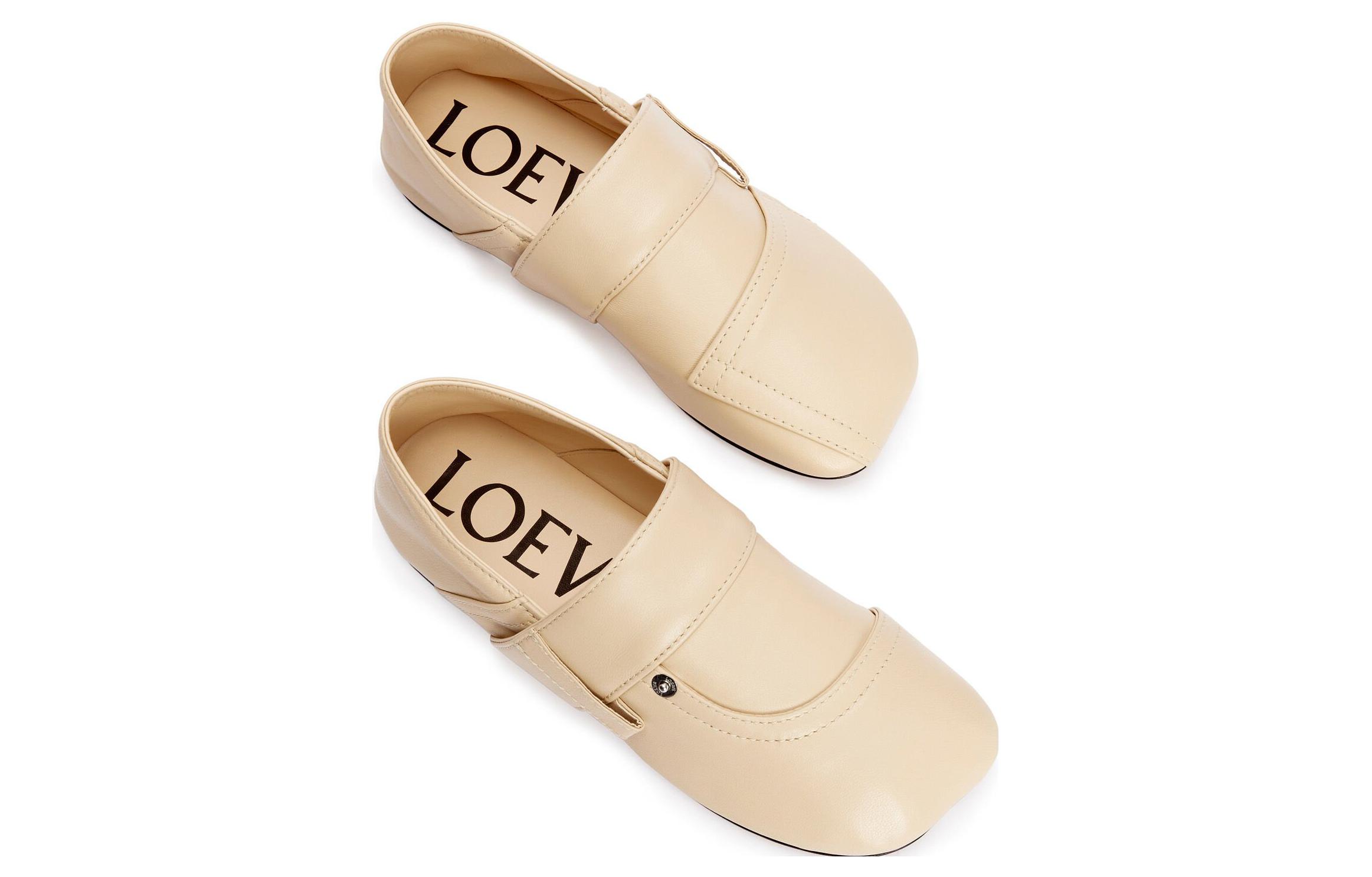 (W) LOEWE Casual Lambskin Sneakers 'Beige' 圖 3
