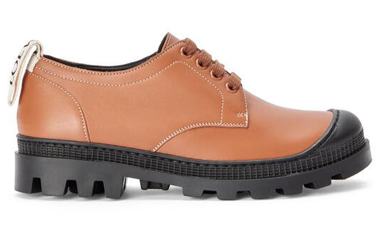 (W) LOEWE Casual Leather Sneakers 'Black Brown' 圖 2