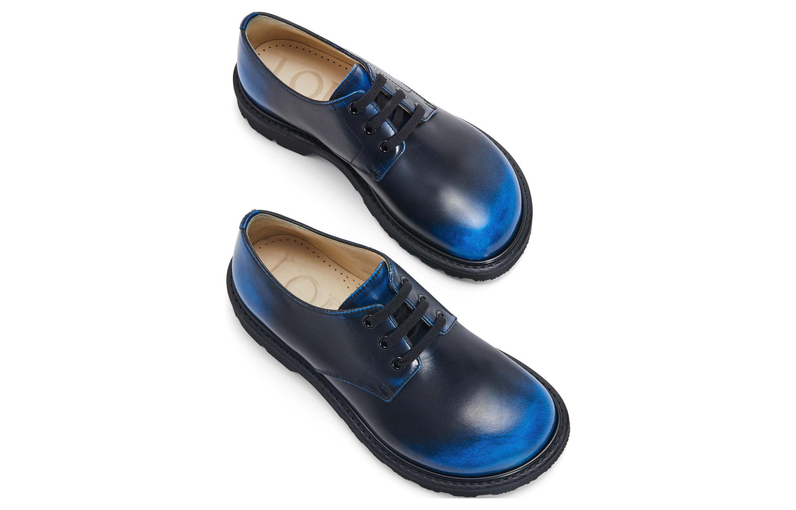 (W) LOEWE Casual Low-Top 'Dual-Tone Blue Velvet' 圖 4