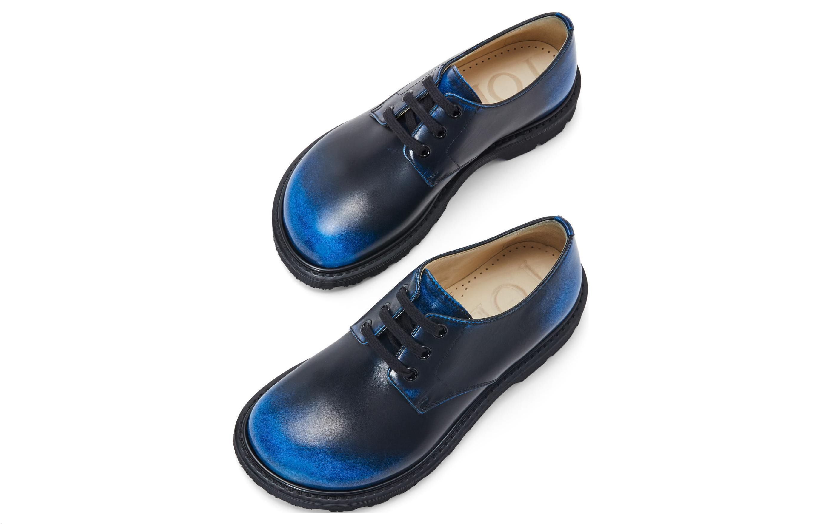 (W) LOEWE Casual Low-Top 'Dual-Tone Blue Velvet' 圖 5