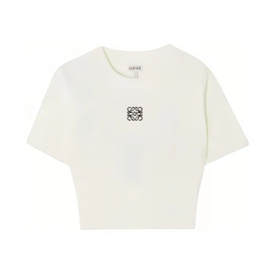 (Women) LOEWE Casual Printed Crew Neck Short Sleeve T-Shirt Women’s White. S359Y23X87-2100