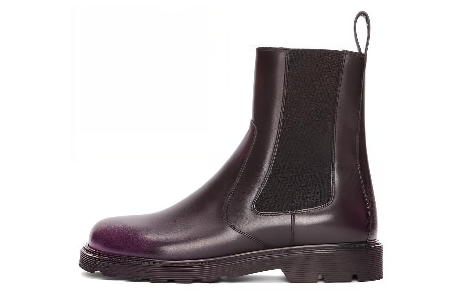 Buy (W) LOEWE 切尔西靴 '黑紫色' L815S05X22-8348