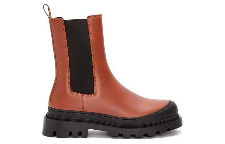 (W) LOEWE Chelsea Boot 'Brown Leather with Pull-Tab Embossing' 圖 2