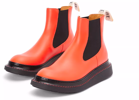 (W) Bota Chelsea LOEWE 'Cuero Rojo con Tirador de Satén' L815S05X12-8381 Order (W) Bota Chelsea LOEWE 'Cuero Rojo con Tirador de Satén' L815S05X12-8381