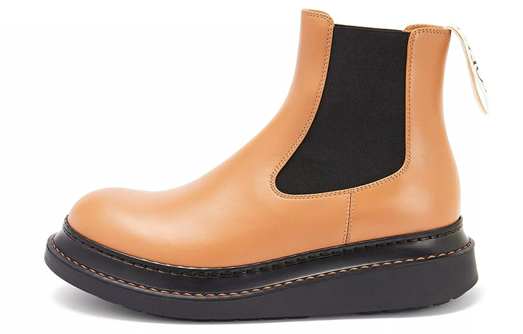 (Women) LOEWE Chelsea Boot with Ribbon Pull Tabs 'Brown' L815S05X12-2580