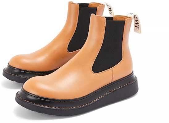 (Women) LOEWE Chelsea Boot with Ribbon Pull Tabs 'Brown' L815S05X12-2580 Order (Women) LOEWE Chelsea Boot with Ribbon Pull Tabs 'Brown' L815S05X12-2580
