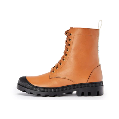 (W) LOEWE Chunky Heel Lace-Up Martin Boots 'Brown'