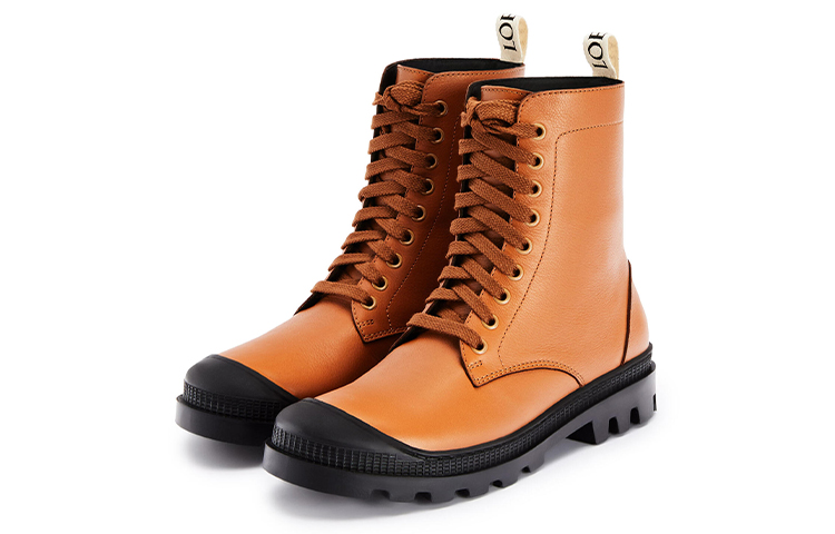 Lookbook (W) Botas Martin con Tacón Grueso y Cordones LOEWE 'Marrón' L815285X14-2530