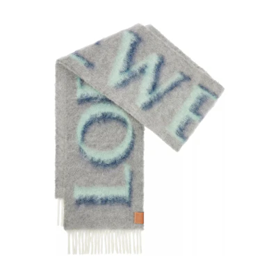 (Women) LOEWE Classic Logo Soft Warm Knit Scarf for Women. F811257X03