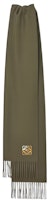(Women) LOEWE Classic Solid Color Wool Scarf Green F000914X044110 (Women) LOEWE Classic Solid Color Wool Scarf Green F000914X044110