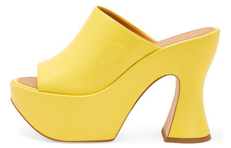 (W) LOEWE CMFT Leather Fashion Sandal 'Yellow'