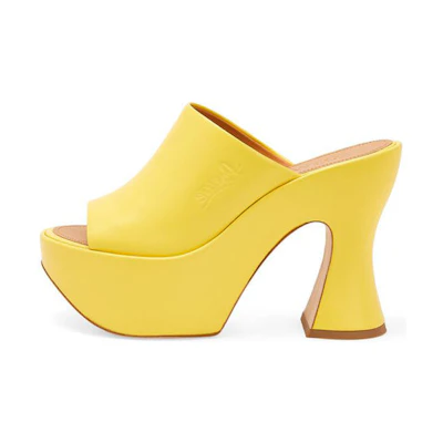 (W) LOEWE CMFT Leather Fashion Sandal 'Yellow'