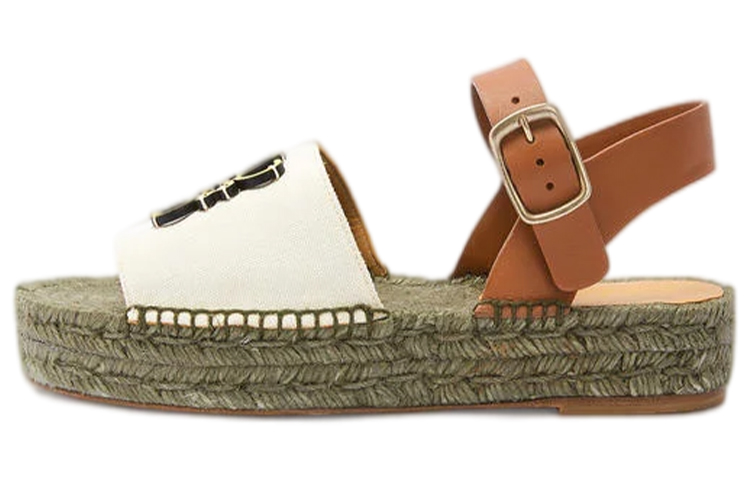(Women) LOEWE Comfort Woven Sandals 'White Green' L616283X17-2487