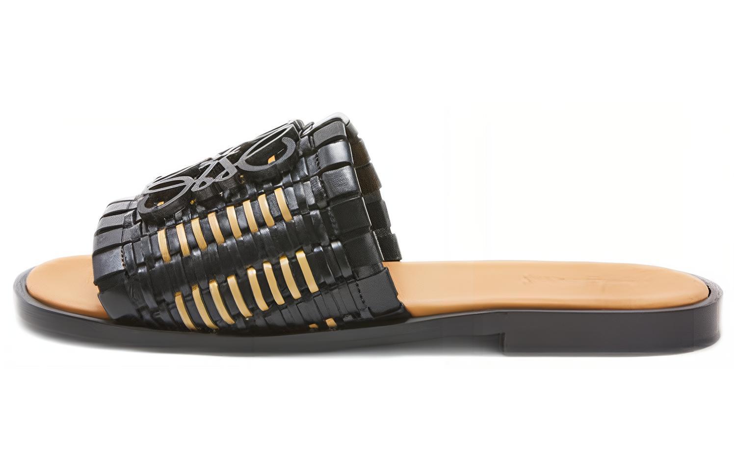 (Women) LOEWE Comfort Woven Slide 'Black' L814465X04-1208