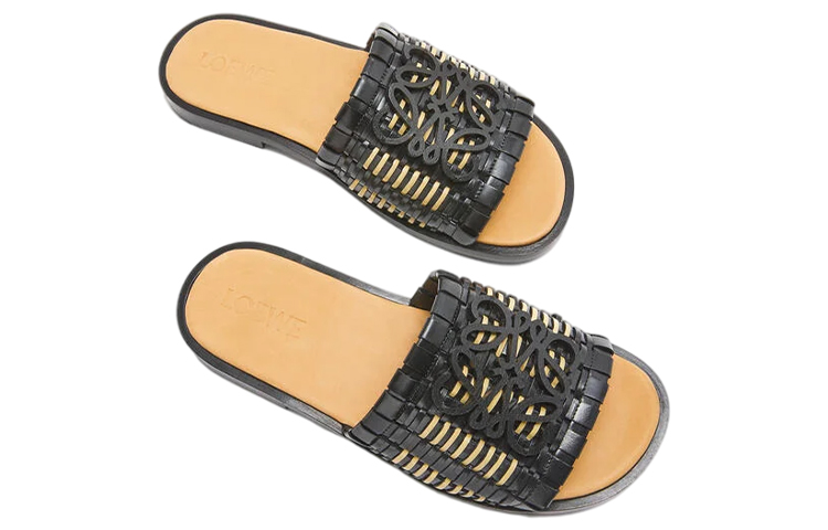 Purchase (Women) LOEWE Comfort Woven Slide 'Black' L814465X04-1208
