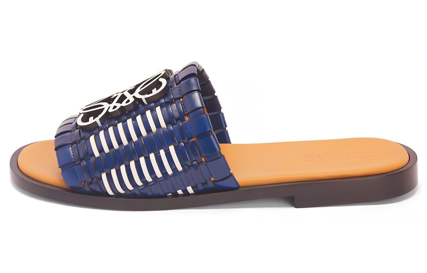 (W) LOEWE CMFT Woven Slide 'Blue'
