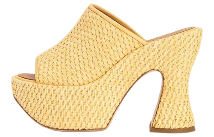 (W) LOEWE CMFTable Raffia Fashion Sandal 'Yellow'