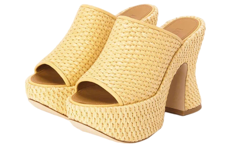 (W) LOEWE CMFTable Raffia Fashion Sandal 'Yellow' 圖 2