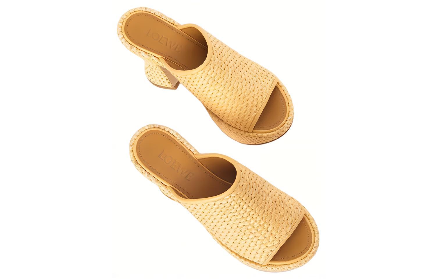 (W) LOEWE CMFTable Raffia Fashion Sandal 'Yellow' 圖 3