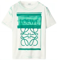 (Women) LOEWE Contrast Logo Print Oversized Crewneck T-Shirt Women FW22 White. S359Y22X27-2104 (Women) LOEWE Contrast Logo Print Oversized Crewneck T-Shirt Women FW22 White. S359Y22X27-2104