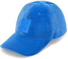(Women) LOEWE Corduroy Metal Slider Patch Cap Women in Coastal Blue. K820358X22-5695 (Women) LOEWE Corduroy Metal Slider Patch Cap Women in Coastal Blue. K820358X22-5695