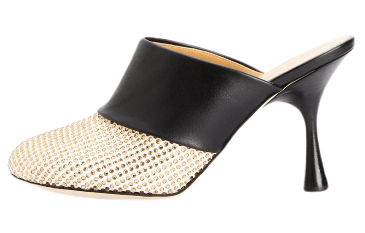 (Women) LOEWE Crystal Mule Sandals 'Black Suede' L815379X29-8081