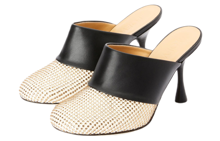 Order (Women) LOEWE Crystal Mule Sandals 'Black Suede' L815379X29-8081