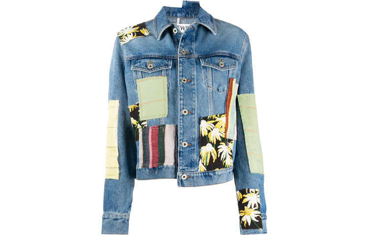 Order (W) 로에베 데이지 패치워크 데님 자켓 블루 S2108191IB-4985