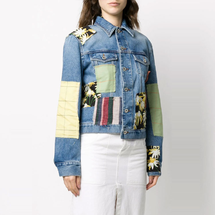 Shop (W) 로에베 데이지 패치워크 데님 자켓 블루 S2108191IB-4985