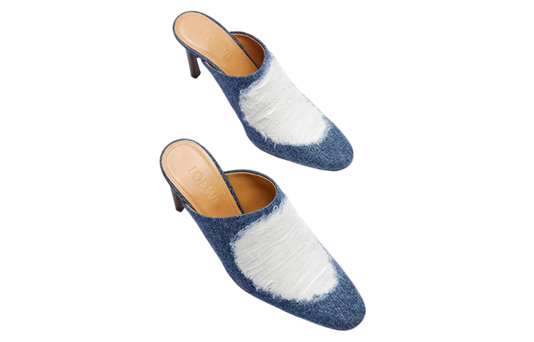 Shop (W) 로에베 데님 하이힐 블루 (Loewe Denim High Heel Blue) L815379X40-6395