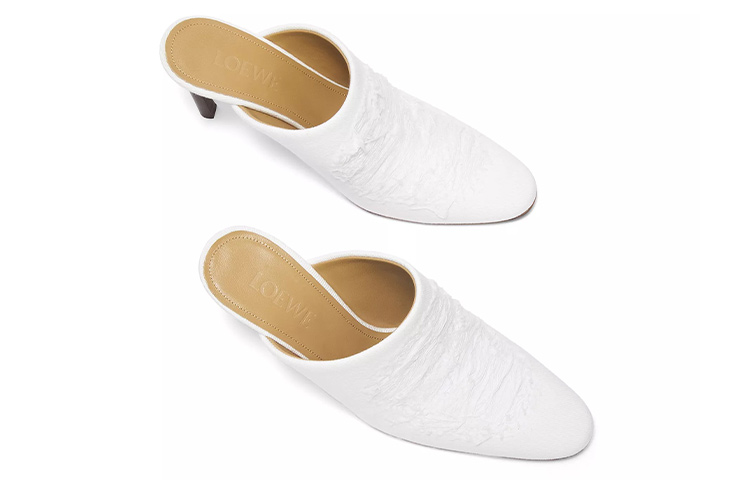 (W) LOEWE Denim Mul Fashion Slide 'White' 圖 4