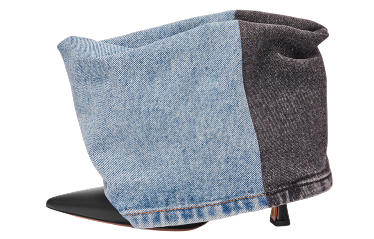 (Women) LOEWE Denim Pointed Ankle Boot 'Blue Grey' L815S01X49-5123