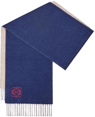 (W) LOEWE 女士双面针织流苏围巾 F810250X01ANAGRAM5112 Purchase (W) LOEWE 女士双面针织流苏围巾 F810250X01ANAGRAM5112