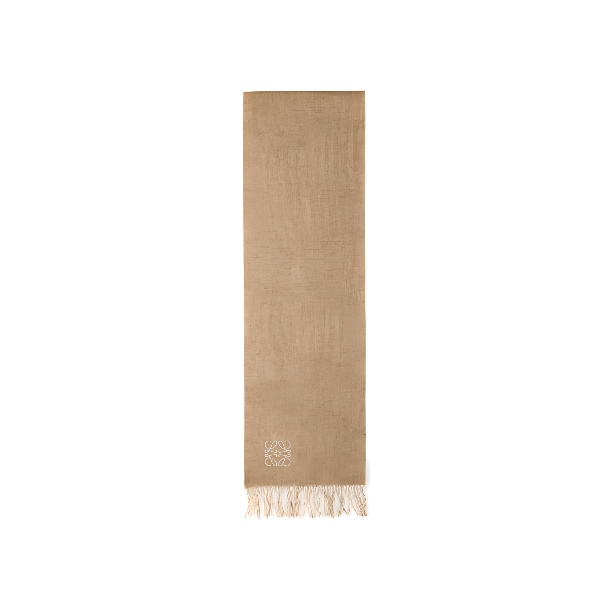 (Women) Loewe Double-sided Wool-Cashmere Embroidered Logo Scarf for Women F810250X01-2186