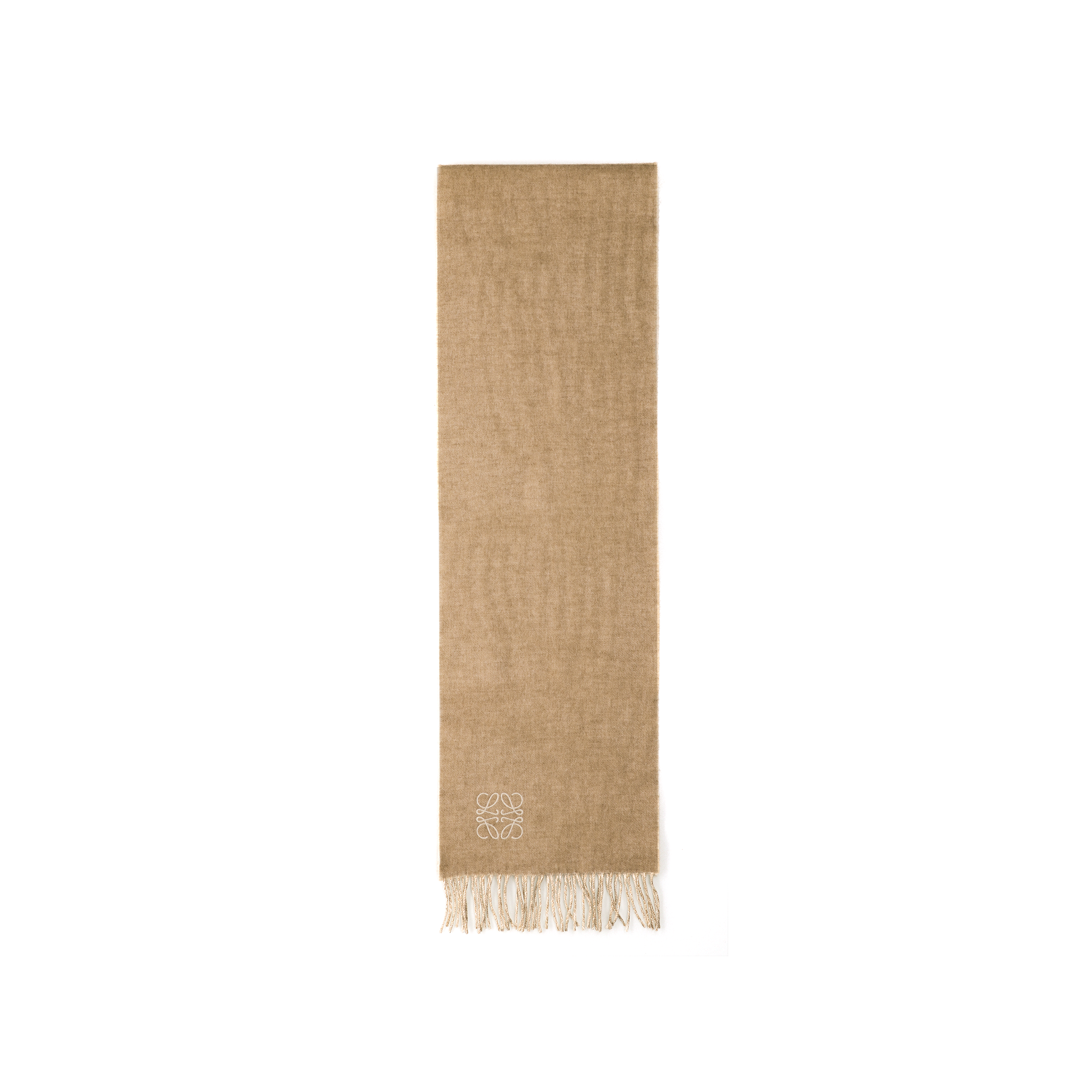 (Women) Loewe Double-sided Wool-Cashmere Embroidered Logo Scarf for Women F810250X01-2186 圖 2
