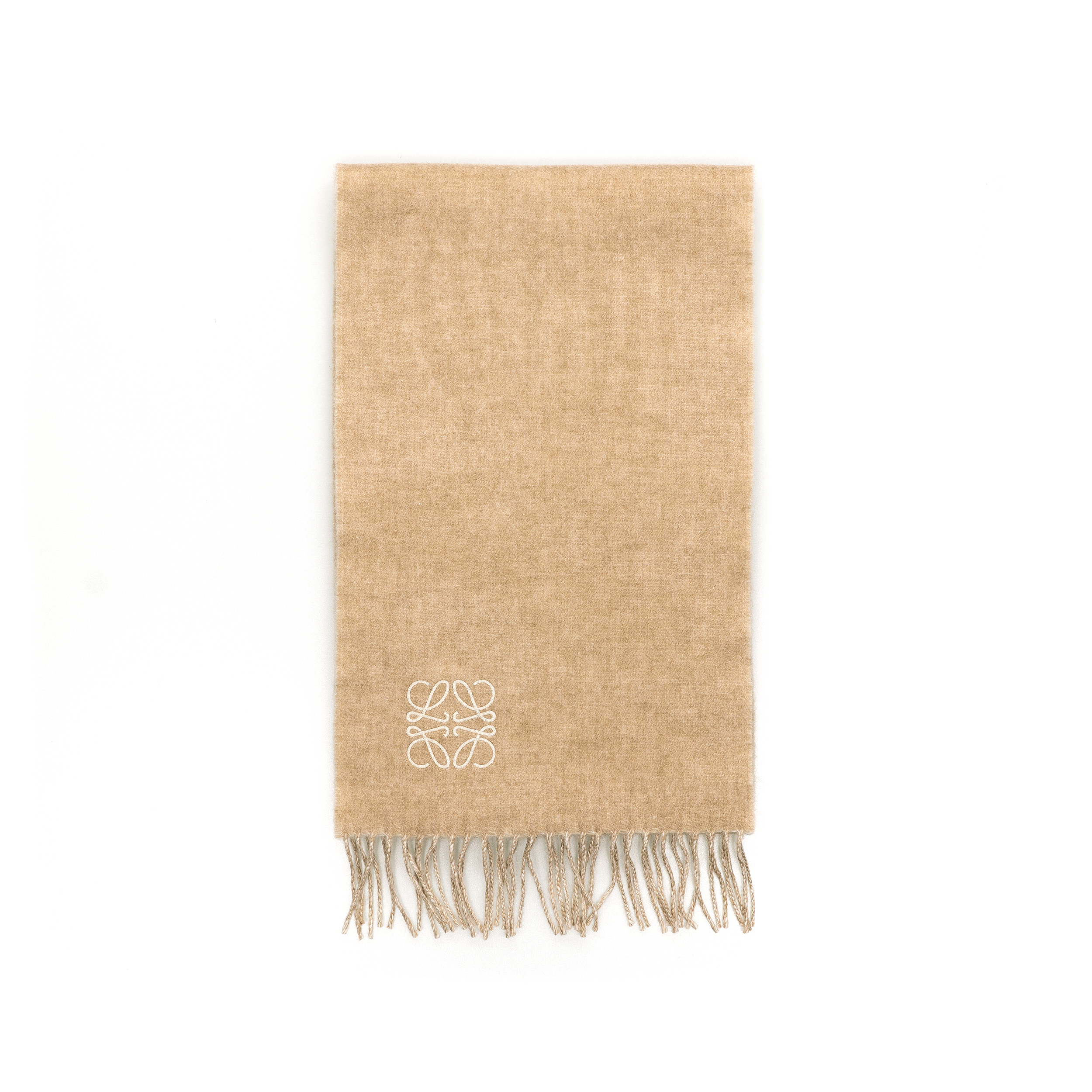 (Women) Loewe Double-sided Wool-Cashmere Embroidered Logo Scarf for Women F810250X01-2186 圖 4