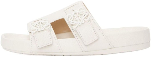 (Women) LOEWE Ease Slide 'Anthurium White' L815465X95-5977 (Women) LOEWE Ease Slide 'Anthurium White' L815465X95-5977