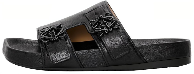 LOEWE羅意威 皮革 簡約百搭 一字拖鞋 女款 黑色 Buy LOEWE羅意威 皮革 簡約百搭 一字拖鞋 女款 黑色