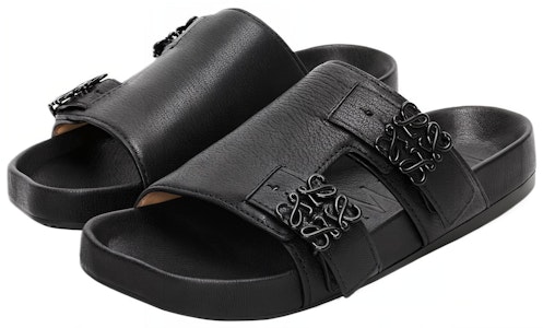 LOEWE羅意威 皮革 簡約百搭 一字拖鞋 女款 黑色 Order LOEWE羅意威 皮革 簡約百搭 一字拖鞋 女款 黑色