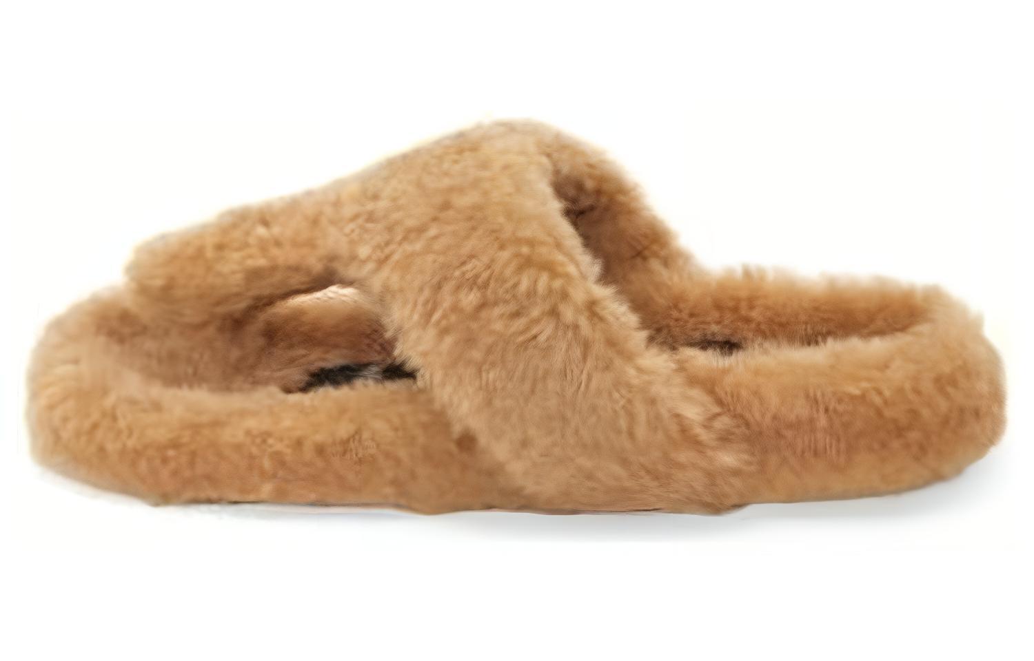 (Women) LOEWE Ease Toe Post Slippers 'Shearling - Medium Concealer' L815465X80-8812