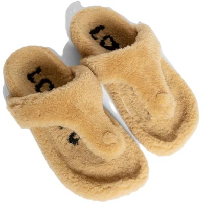 (Women) LOEWE Ease Toe Post Slippers 'Shearling - Medium Concealer' L815465X80-8812 Shop (Women) LOEWE Ease Toe Post Slippers 'Shearling - Medium Concealer' L815465X80-8812