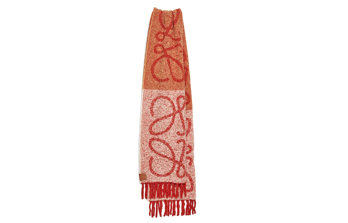 (Women) LOEWE Embossed Knit Scarf Women’s Red F811257X795959